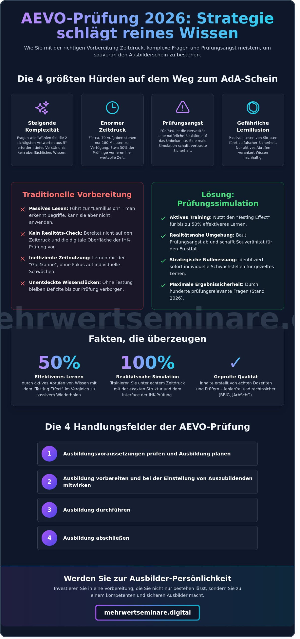 AdA AEVO Prüfungssimulation auf mehrwertseminare.digital: Sicher zum Ausbilderschein 2026